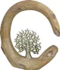 Gilde Dekoobjekt, rund, "Baum", Baummotiv, Kunstharz, Anteprima dell’immagine prodotto 3