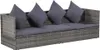 Garten-Sofabett mit Kissen Poly Rattan Lounge Loungesofa Produktbild-Vorschau 3