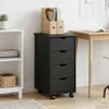 Szafka na kółkach vidaXL, 34 x 39 x 65,5 cm, z litego Podgląd zdjęcia produktu 2