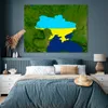 MuchoWow® Poster Satellitenbild der Ukraine mit der Flagge Produktbild-Vorschau 4