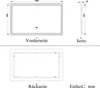 AICA LED Badspiegel 100x60cm mit Uhr Bluetooth Beschlagfrei Produktbild-Vorschau 7