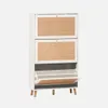 sweeek - Schuhschrank mit Rattan-Geflecht - Blanc cassé Produktbild-Vorschau 3