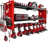 FABATO 3-Ebenen Werkzeug-Wandhalterung Rot mit 8 Produktbild-Vorschau 1