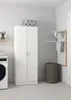 Dmora Armadio Multiuso 2 Ante Abadubidu 37x180h cm Bianco, Anteprima dell’immagine prodotto 2