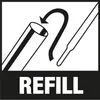 An illustration showing how to refill a pen. Anteprima dell’immagine prodotto