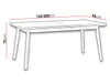 Rozkladací stôl do jedálne 160x90 cm ANGLETON 8 - biely / Náhľad obrázku produktu 3