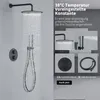 Schwarz Duschsystem mit Thermostat, Duscharmatur Produktbild-Vorschau 9