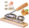 Stabiler Nussknacker aus Edelstahl, silber, mit Holzfuß Produktbild-Vorschau 10