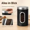3er Set Kaffeedosen aus Edelstahl – luftdichte Vorratsdosen Produktbild-Vorschau 2