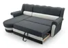 Elegantes Ecksofa mit gewelltem Kopfteil, Ottomane links Produktbild-Vorschau 2