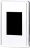 A clear acrylic photo frame with a black rectangle in the center. Produktbild-Vorschau