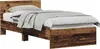 vidaXL Bettrahmen mit Kopfteil Altholz 90 x 200 cm Produktbild-Vorschau 1