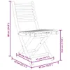 Bambus Bistro-Set Klappbar 2-Sitzer Gartentisch 45x45cm Produktbild-Vorschau 10