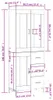 vidaXL Highboard gris béton 69,5x34x180 cm Bois composite Voir les images du produit 8
