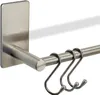 A close-up of a stainless steel hook rack with S-hooks attached. Produktbild-Vorschau