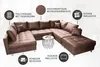 riess-ambiente XXL-Wohnlandschaft KENT 305cm antik braun Produktbild-Vorschau 8