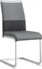 A single gray dining chair with a chrome frame against a white background. Náhled obrázku produktu