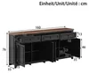 Moonbite woonkamerkast, 160 x 35 x 76 cm, dressoir met Productafbeelding-voorbeeld 5