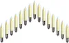A collection of LED filament candle bulbs arranged in an arch shape on a white background. Produktbild-Vorschau