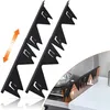 Two black stove gap covers are shown against a white background, with a close-up inset showing them installed on a stove. Anteprima dell’immagine prodotto
