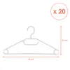 Kunststoff Kleiderbügel mit Hosenstange - weiß / 20er Pack Produktbild-Vorschau 2