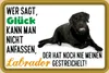vianmo Holzschild 20x30 cm Glück nicht anfassen Labrador Produktbild-Vorschau 1