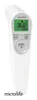 A white Microlife NC200 infrared thermometer is shown against a white background. The thermometer's screen displays a temperature reading of 36.8 degrees Celsius and the time 18:00. Podgląd zdjęcia produktu
