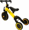 A yellow and black children's tricycle is shown against a white background. Podgląd zdjęcia produktu