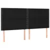 Kopfteile 4 Stk. Schwarz 100x5x78/88 cm Stoff Produktbild-Vorschau 1