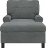 vidaXL Lounge-Liege mit Kissen Dunkelgrau 91 x 157 x 91 cm Produktbild-Vorschau 4