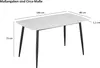 Esstisch 140 x 80 cm Milano, weiß Matte Keramikplatte, Produktbild-Vorschau 7