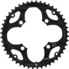 A black bicycle chainring with a decorative cut-out design. Náhľad obrázku produktu