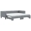 vidaXL Tagesbett Ausziehbar mit Matratze Hellgrau 90x190 cm Produktbild-Vorschau 1