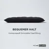 A black tufted cushion is shown against a white background, with text overlay. Náhled obrázku produktu
