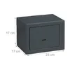 cassaforte relaxdays grigio 23,0 x 17,0 x 17,0 cm Anteprima dell’immagine prodotto 4