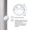 Diagram showing how to adjust the settings of a motion sensor light. Produktbild-Vorschau