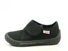 A black children's shoe with a velcro strap, shown from the side against a white background. Podgląd zdjęcia produktu