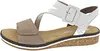 Rieker Damen Keil-Sandaletten Weiß/Beige Voir les images du produit 81