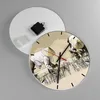 Wanduhr - Rund - Glasuhr - Reis Asien Feld Wasser - 30x30cm Produktbild-Vorschau 2