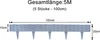 Diagram showing dimensions of a garden border. Produktbild-Vorschau