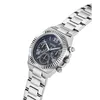 A silver Guess watch with a blue dial is shown against a white background. Voir les images du produit