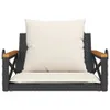 vidaXL Wiszący fotel z poduszką czarny 63x62x40 cm z Podgląd zdjęcia produktu 4