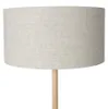 Rustykalna lampa podłogowa drewniana z abażurem w kolorze Podgląd zdjęcia produktu 2