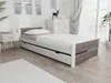Bett IKAROS DOUBLE 90 x 200 cm, Weiß/Trüffeleiche Matratze: Produktbild-Vorschau 5