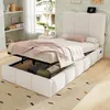 Letto per bambini imbottito Merax 90x200 con contenitore Anteprima dell’immagine prodotto 1