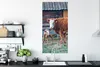 MuchoWow® Poster Kuh - Stall - Gras - Kalb 60x120 cm - Produktbild-Vorschau 3