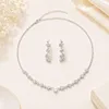 Svatební šperky Set náhrdelník řetěz náušnice Crystal Náhled obrázku produktu 2