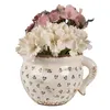 Vaso da fiori Clayre & Eef 20x17x15 cm Beige Black Ceramic Anteprima dell’immagine prodotto 3