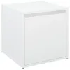 A white cube-shaped storage unit with a drawer front is shown from a three-quarter angle. Náhľad obrázku produktu