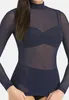 Teyli Damen-Rollkragenpullover aus durchsichtigem Netz Produktbild-Vorschau 4